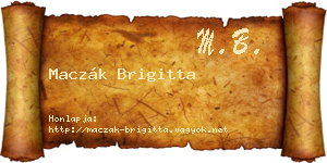 Maczák Brigitta névjegykártya
